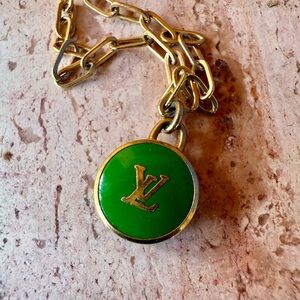 Handmade necklace from an authentic bag charm & 14k GOLD FILLED small link chain